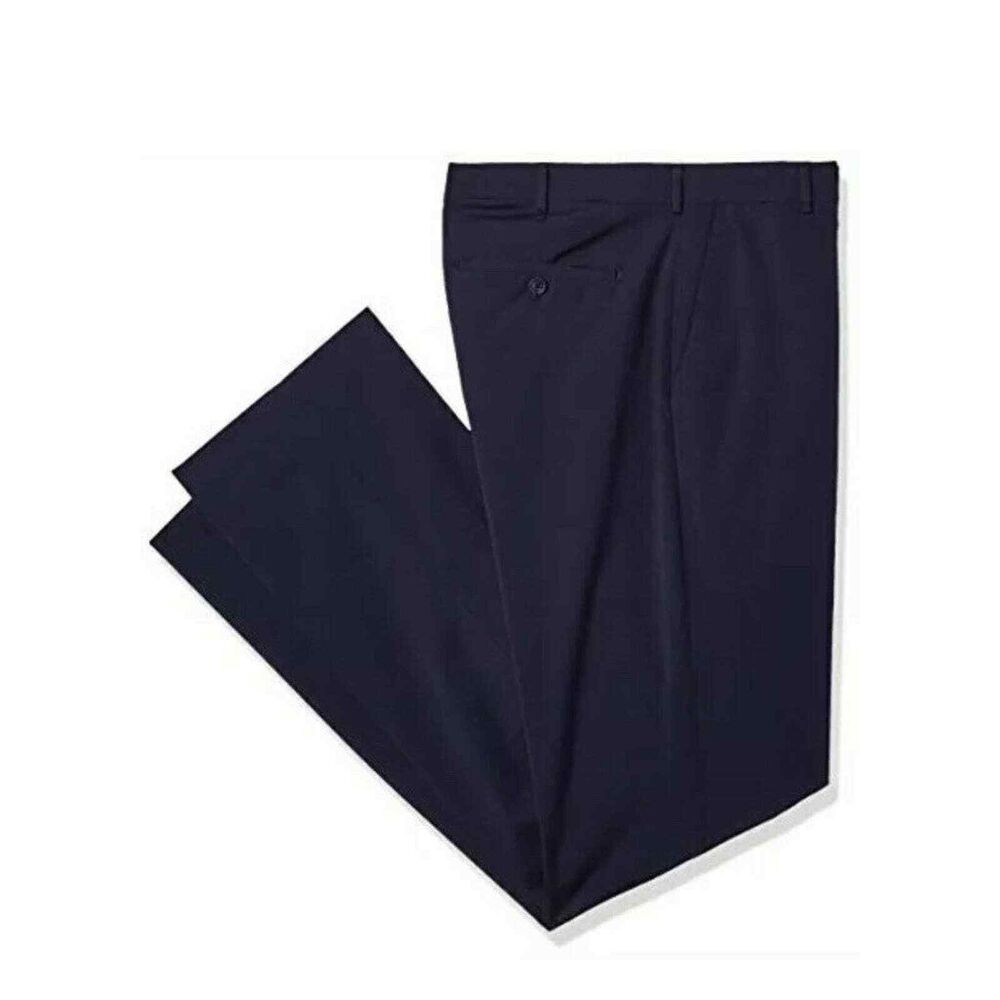 Van Heusen Men's Big Tall Flex Flat Front Chino Blue Indigo Pants 34W 38L K12